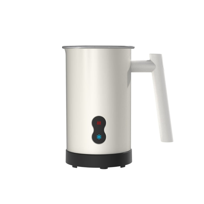 Upgrade Your Coffee Experience with Our Automatic Stainless Steel Electric Milk Frother | Hot & Cold Frothing | Real Wood Handle
