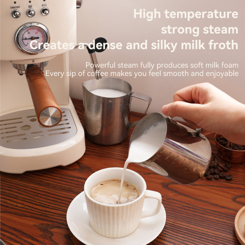 High-Quality Home Espresso Machine with Italy Pressure Pump and Milk Frother