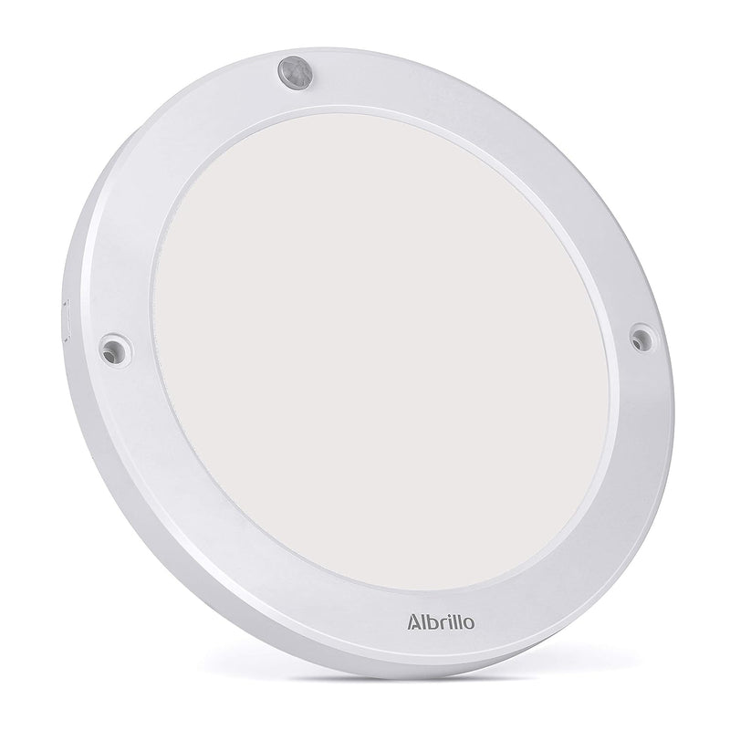 Motion Sensor LED Ceiling Light 18W high lumens Flush Mount Round Lighting Fixture for Indoor/Outdoor, Stairs, Closet Rooms, Porches, Basements, Hallways, Pantries, Laundry Rooms