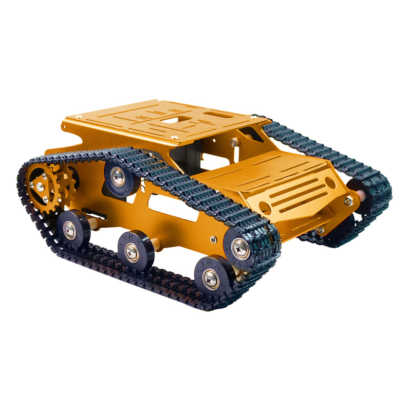 Get started in robotics with our versatile Aluminium Tank robot base platform