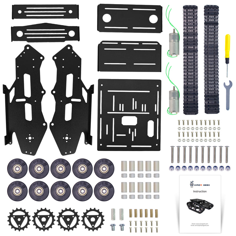 Get started in robotics with our versatile Aluminium Tank robot base platform