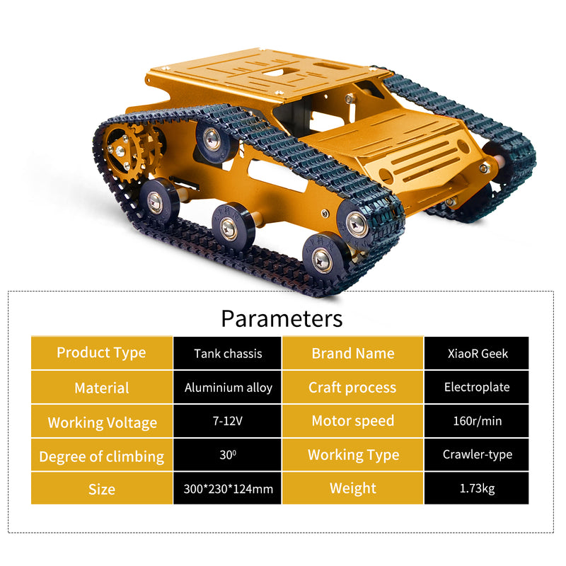 Get started in robotics with our versatile Aluminium Tank robot base platform