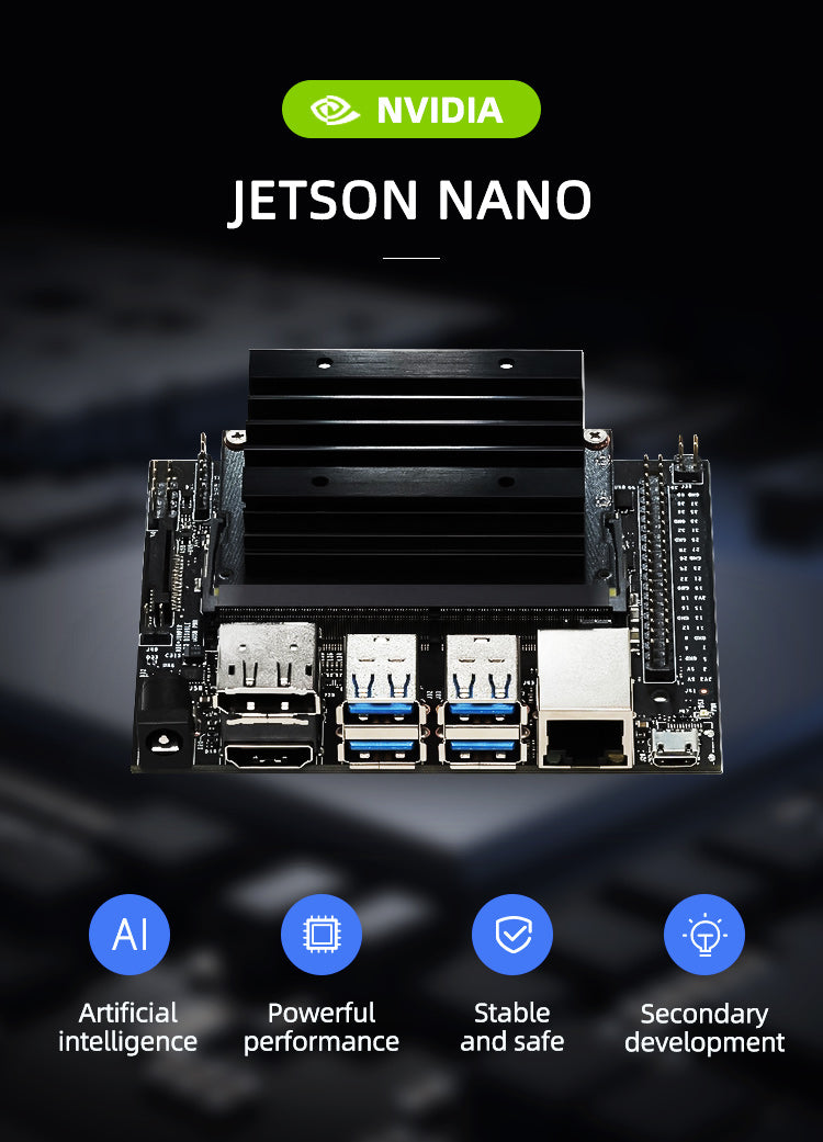Jetson NANO AI robot tank car with arm