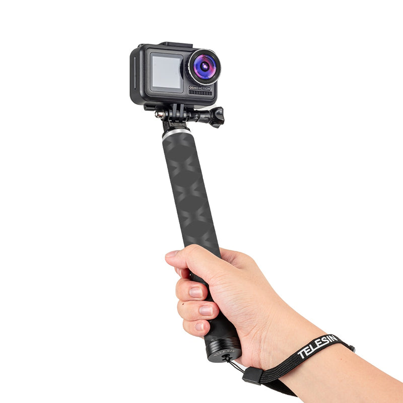 TELESIN 35inch Carbon Fiber Lightest Selfie Stick + Aluminium Alloy Tripod For GoPro Hero 5 6 7 8 9 For Osmo Action Accessories