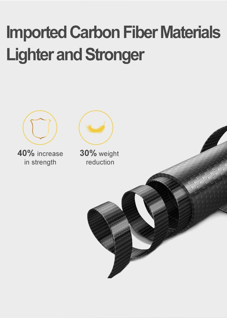 TELESIN 35inch Carbon Fiber Lightest Selfie Stick + Aluminium Alloy Tripod For GoPro Hero 5 6 7 8 9 For Osmo Action Accessories