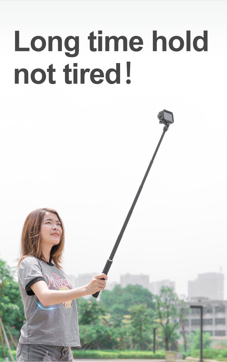TELESIN 35inch Carbon Fiber Lightest Selfie Stick + Aluminium Alloy Tripod For GoPro Hero 5 6 7 8 9 For Osmo Action Accessories