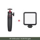 Ulanzi MT-08 DSLR SLR Phone Vlog tripod Cold Shoe Phone Mount Holder for Microphone LED Light Mini Tripod for Sony A6400 A6300