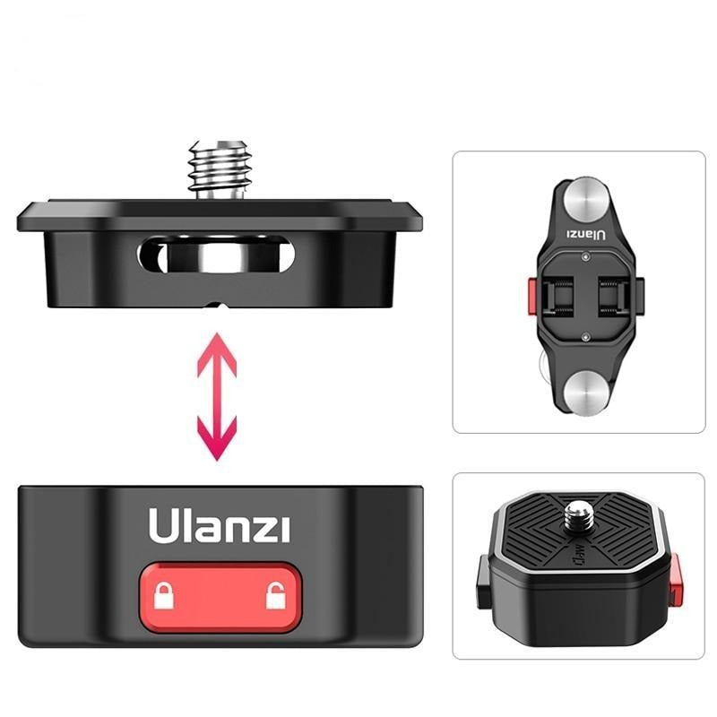 Ulanzi Claw Quick Release Plate Clamp Quick Instal System DSLR Gopro Action Camera Shoulder Strap Belt Clamp Quick Switch Kit