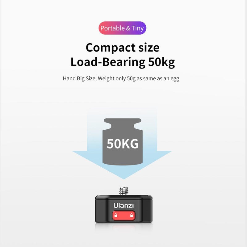 Ulanzi Claw Quick Release Plate Clamp Quick Instal System DSLR Gopro Action Camera Shoulder Strap Belt Clamp Quick Switch Kit