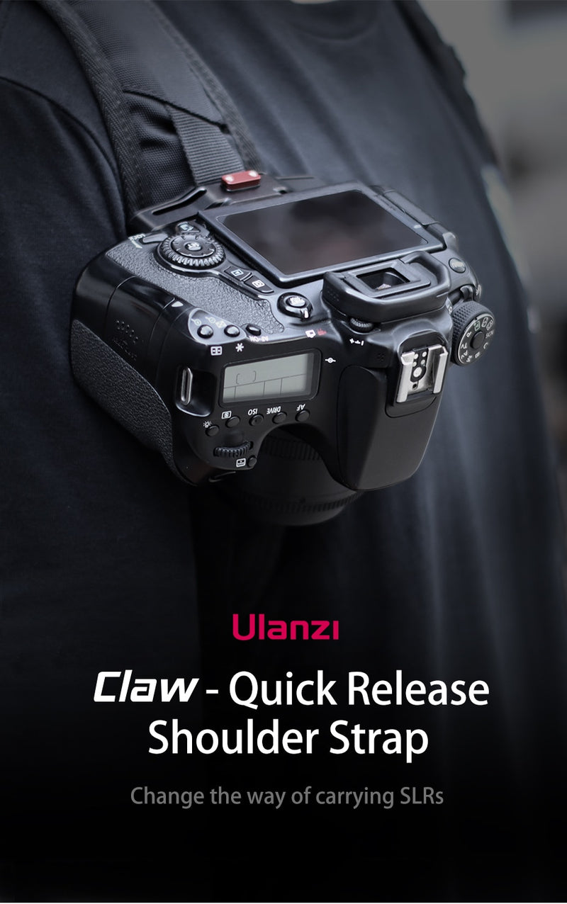 Ulanzi Claw Quick Release Plate Clamp Quick Instal System DSLR Gopro Action Camera Shoulder Strap Belt Clamp Quick Switch Kit