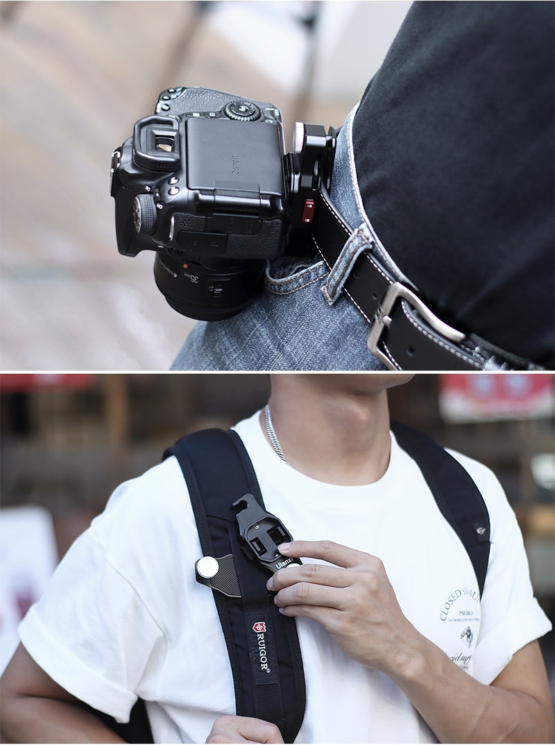 Ulanzi Claw Quick Release Plate Clamp Quick Instal System DSLR Gopro Action Camera Shoulder Strap Belt Clamp Quick Switch Kit