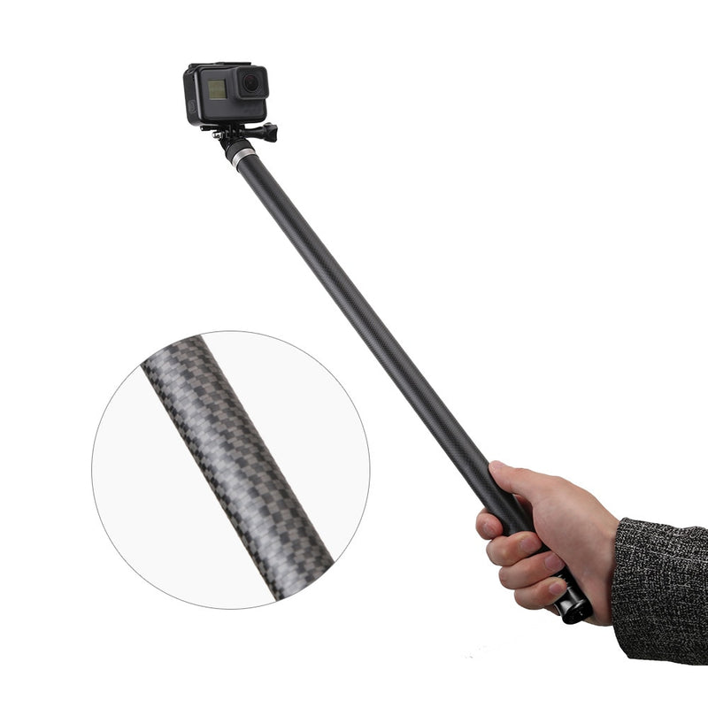 TELESIN 106" Selfie Stick Carbon Fiber Extendable Handheld Monopod for GoPro Hero 9 8 7 6 5 for Osmo Action Insta360 GoPro Max